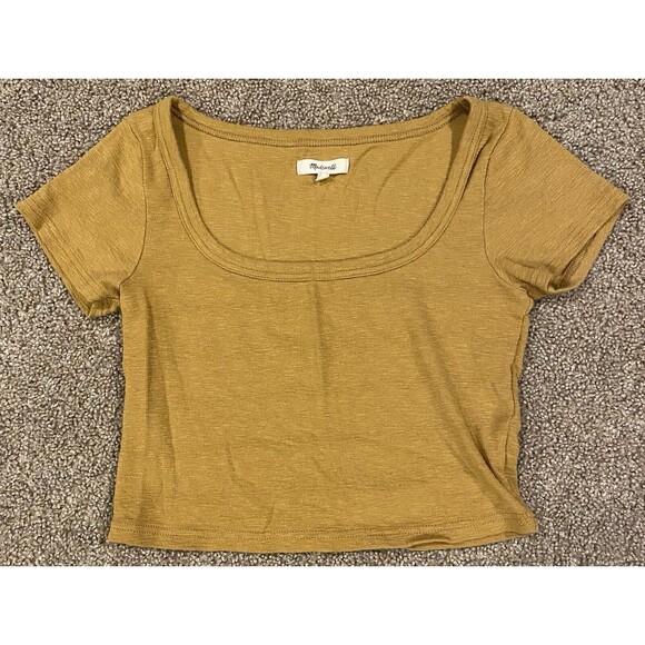 Madewell Women’s Westville Cropped Tee‎ Sz S Sahara Sand - Picture 2 of 8